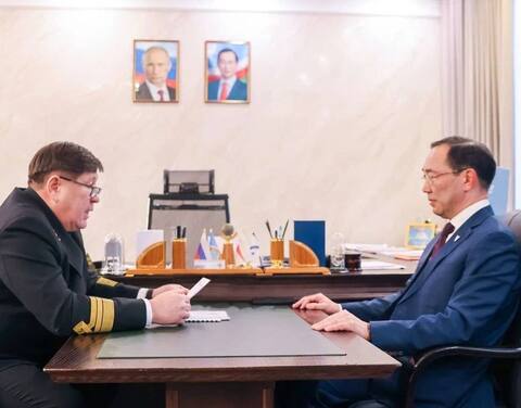 Глава Якутии провел рабочую встречу с гендиректором ЛОРП Сергеем Ларионовым